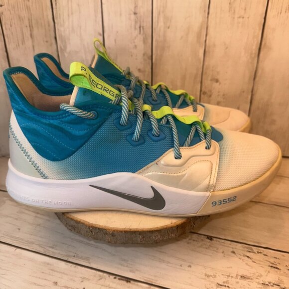 Nike Men’s PG 3 Paul George Lure Platinum Tint Blue Shoes Size 12 US AO2607-005 - Picture 1 of 10